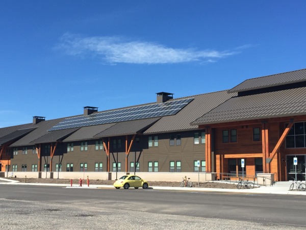 The newly completed LEED-Platinum Paintbrush Dormitory