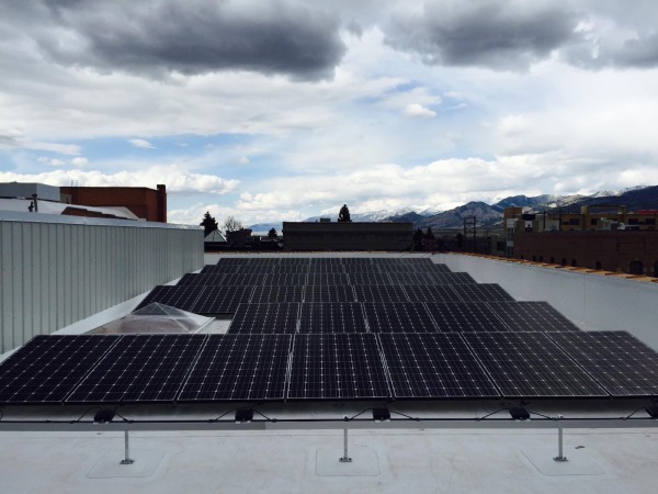 Rooftop solar in Bozeman, Montana!  15 S. Tracy array mid-installation