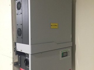 This Solectria 28 kW inverter is rated to 1000 Volts DC, allowing the solar array to be wired with only five circuits