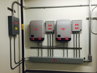 Butte Justice Center inverters and fused solar array combiner boxes