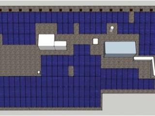 Pre-construction solar array layout drawing