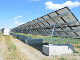Backside of the solar array
