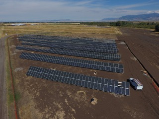 The solar array during construction