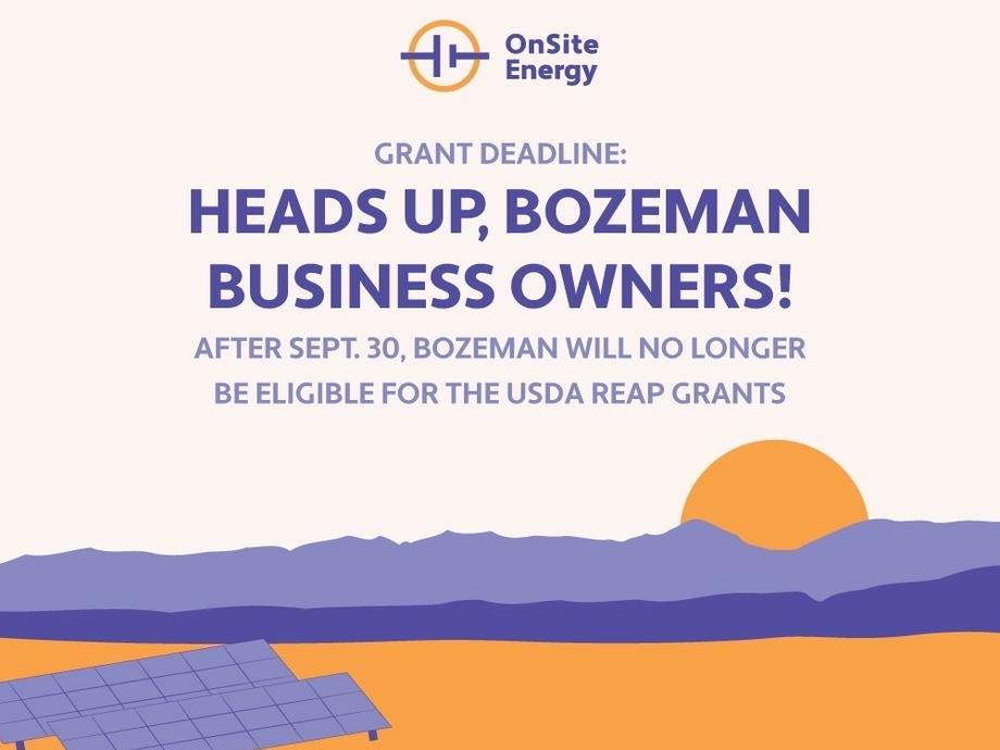 Bozeman REAP eligibility expires on 9/30/2023