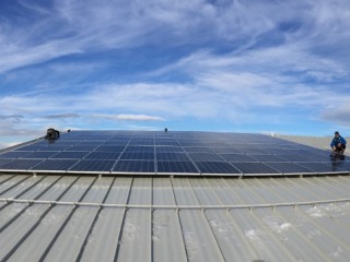 The finished solar array