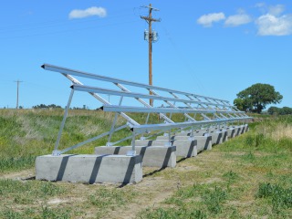 The racking system prior to solar panels